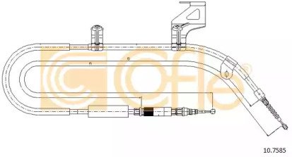 Трос стояночного тормоза AUDI: A6 RH 98- 1958/1705 585