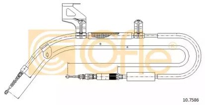 Трос стояночного тормоза AUDI: A6 LH 98- 1958/1705 586