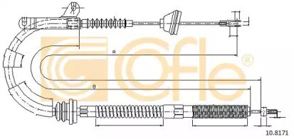 Трос стояночного тормоза VOLVO: 940-960 94- 2188/1 171