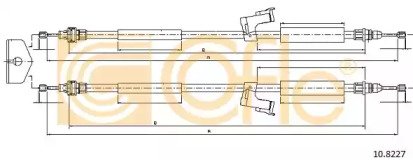 Трос стояночного тормоза задний VOLVO S40 all 08/0 227