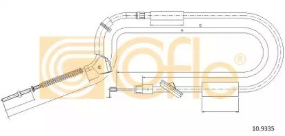 Трос стояночного тормоза передний MERCEDES-BENZ A- 335