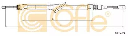 Трос стояночного тормоза MB: serieC all front 2554 433