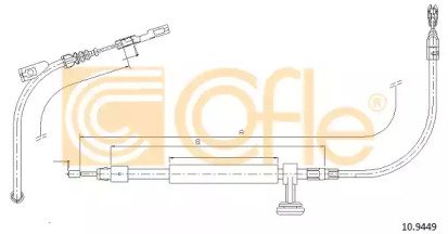 Трос стояночного тормоза MB:E-CLASSE 09- 1250/860  449