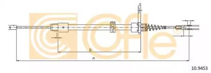 Трос стояночного тормоза MB: SLK200/280/350 04- 76 453