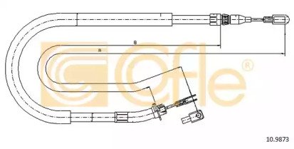 Трос стояночного тормоза задний MB SPRINTER tel WD 873