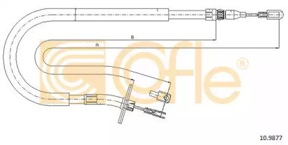 Трос стояночного тормоза MB: SPRINTER REAR LH 1570 877