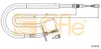 Трос стояночного тормоза MB: SPRINTER REAR RH 1565 878