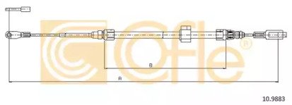 Трос стояночного тормоза MB: SPRINTER FRONT 97- 14 883