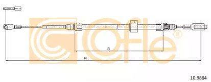 Трос стояночного тормоза передний MB SPRINTER ch40 884