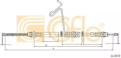 Трос стояночного тормоза FORD: TRANSIT RWD CAB RH  572