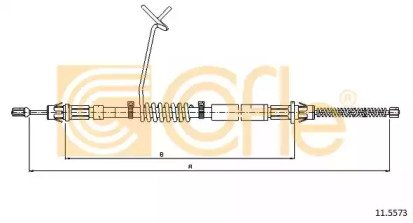 Трос стояночного тормоза FORD: TRANSIT RWD CAB LH  573