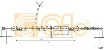 Трос стояночного тормоза FORD: TRANSIT FWD CAB 07  582