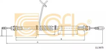 Трос стояночного тормоза FORD: TRANSIT RWD CAB DW  675