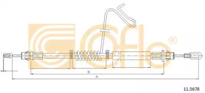 Трос стояночного тормоза FORD: TRANSIT RWD VAN 07  678