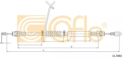 Трос стояночного тормоза FORD: TRANSIT RWD CAB 07  682