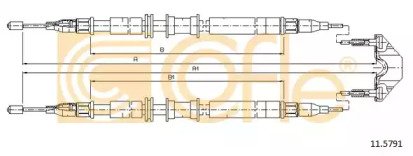 Трос стояночного тормоза задний OPEL ASTRA G all 1 791