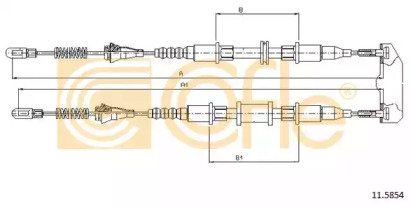 Трос стояночного тормоза задний OPEL ASTRA all 92- 854