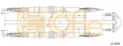 Трос стояночного тормоза задний OPEL ASTRA G all ( 858