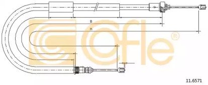 Трос стояночного тормоза RENAULT: CLIO(3)RH BR/DIS 571