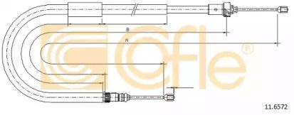 Трос стояночного тормоза RENAULT: CLIO(3)LH BR/DIS 572