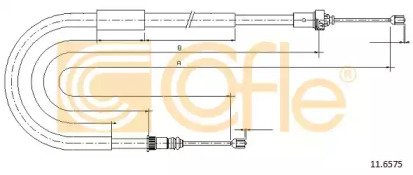 Трос стояночного тормоза RENAULT: CLIO(3)BR/DISC 0 575