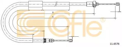 Трос стояночного тормоза RENAULT: CLIO(3)BR/DISC 0 576