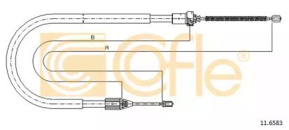 Трос стояночного тормоза правый задний RENAULT CLI 583