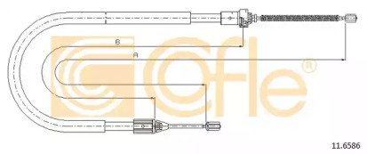 Трос стояночного тормоза RENAULT: CLIO 1,6/DS -01  586