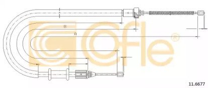 Трос стояночного тормоза RENAULT: KANGOO LH pt8 97 677