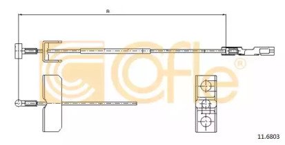 Трос стояночного тормоза RENAULT: TRAFIC INTERM.01 803