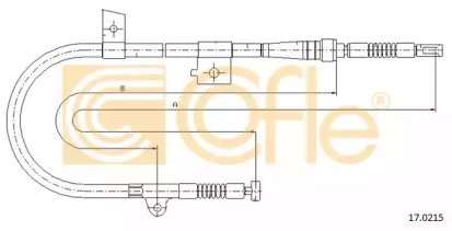 Трос стояночного тормоза правый задний NISSAN PRIM 215