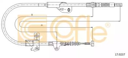 Трос стояночного тормоза правый задний NISSAN PRIM 237