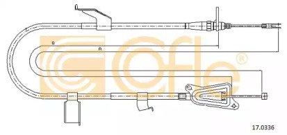 Трос стояночного тормоза правый задний NISSAN X-TR 336