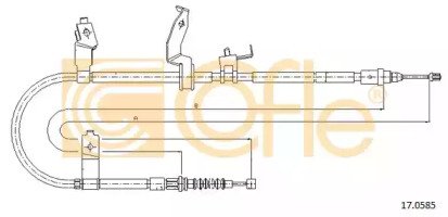 Трос стояночного тормоза правый задний Mazda 5 05- 585