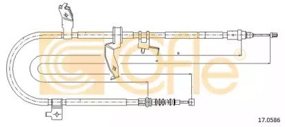 Трос стояночного тормоза левый задний Mazda 5 05- 586