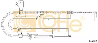 Трос стояночного тормоза задний левый MITSUBISHI C 122