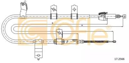 Трос стояночного тормоза правый задний HYUNDAI SAN 566