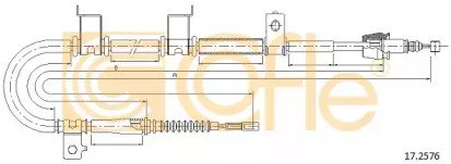 Трос стояночного тормоза правый задний HYUNDAI i-3 576