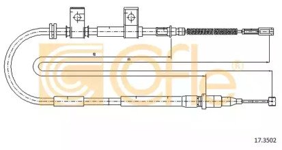 Трос стояночного тормоза задний правый DAEWOO LANO 502