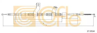 Трос стояночного тормоза задний левый CHEVROLET SP 514