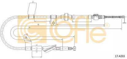 Трос стояночного тормоза задний левый HONDA CIVIC  203