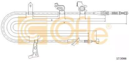 Трос стояночного тормоза правый задний FIAT SEDICI 066