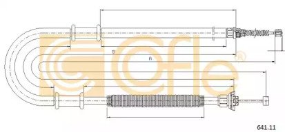 Трос стояночного тормоза левый задний FIAT DOBLO V 111