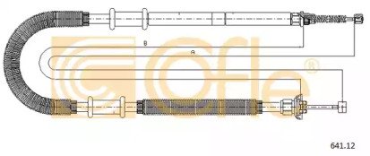 Трос стояночного тормоза правый задний FIAT DOBLO  112