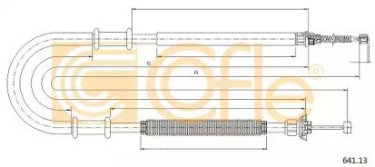 Трос стояночного тормоза левый задний FIAT DOBLO P 113