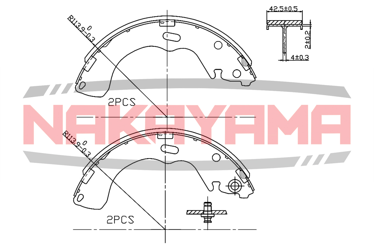 Колодки тормозные барабанные задние MAZDA 626 GF
