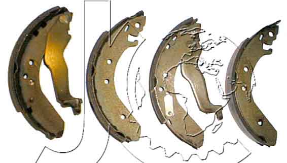 Задние барабанные тормозные колодки КОЛОДКИ ТОРМОЗ 015