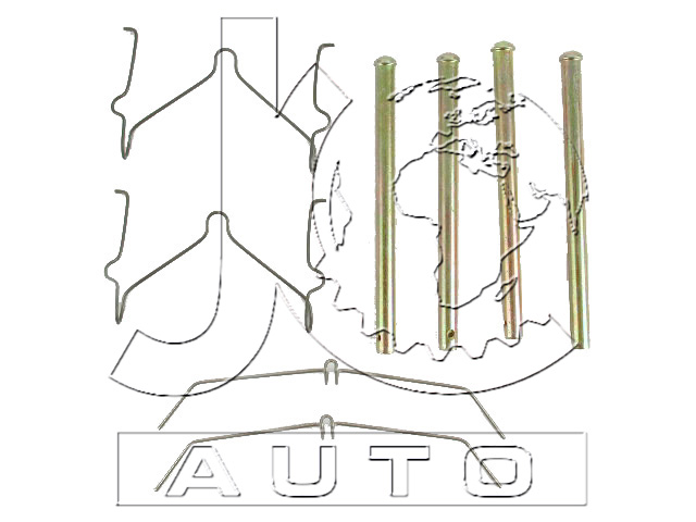 Монтажный набор дисковых колодок TOYOTA HI-LUX 4 R 054