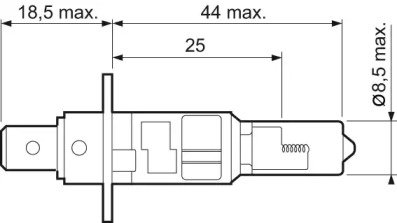 Лампа галогенная Н1 12V 55W P14.5s Essential (стан 003