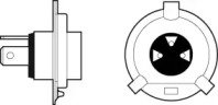 Лампа галогенная Н4 12V 60/55W P43t-38 Aqua Vision 515